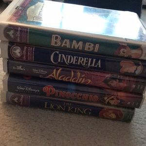 LOT 5 Retro 90s Disney VHS Tapes